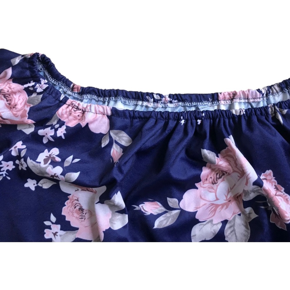 ❗️LAST❗️Off the shoulder blue floral dress - Picture 5 of 7